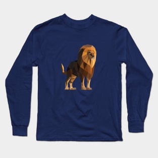 Low Poly Lion Long Sleeve T-Shirt